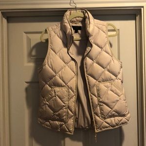 J. Crew Cream Puffer Vest